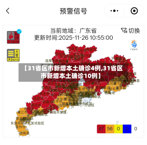 【31省区市新增本土确诊4例,31省区市新增本土确诊10例】