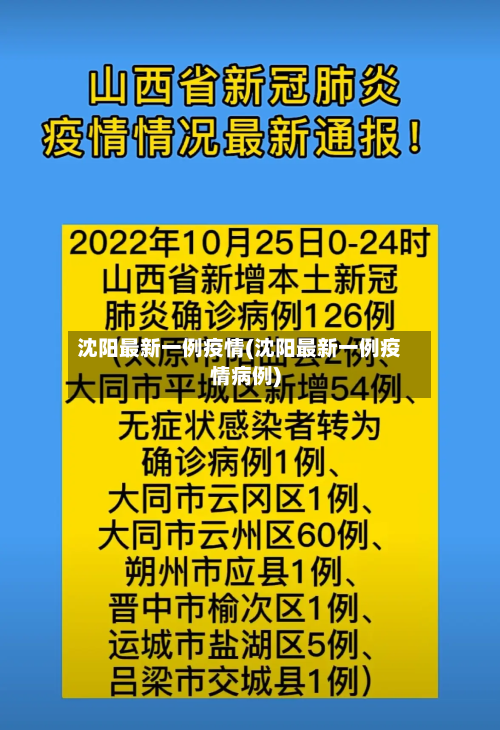 沈阳最新一例疫情(沈阳最新一例疫情病例)