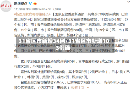 31省区市新增34例/31省区市新增103例确-第3张图片